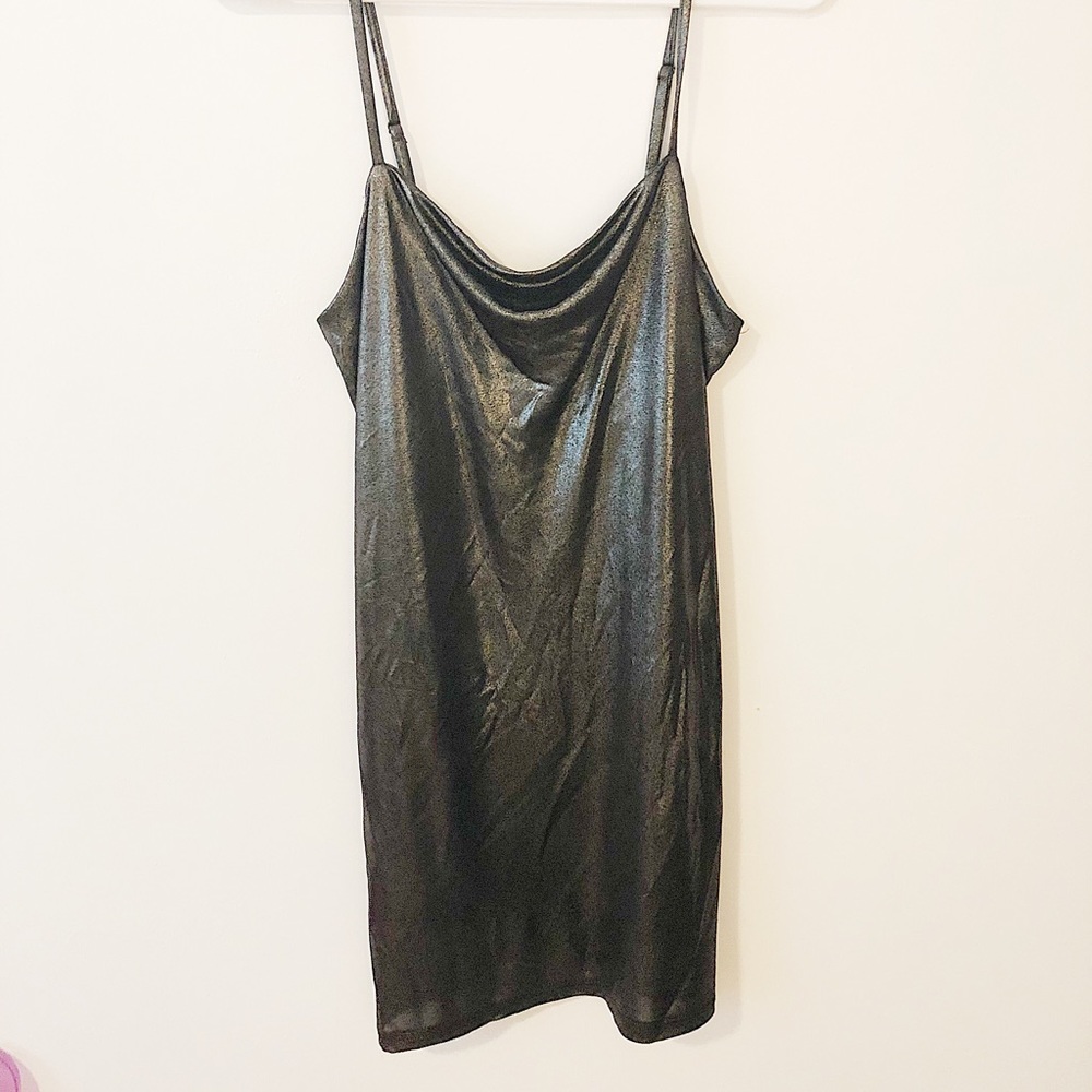 Dark grey metallic dress
